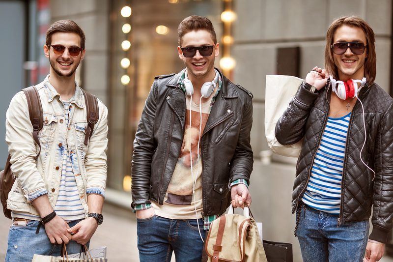 Teens Fashion Shopping Friends Boys Guys Young Men