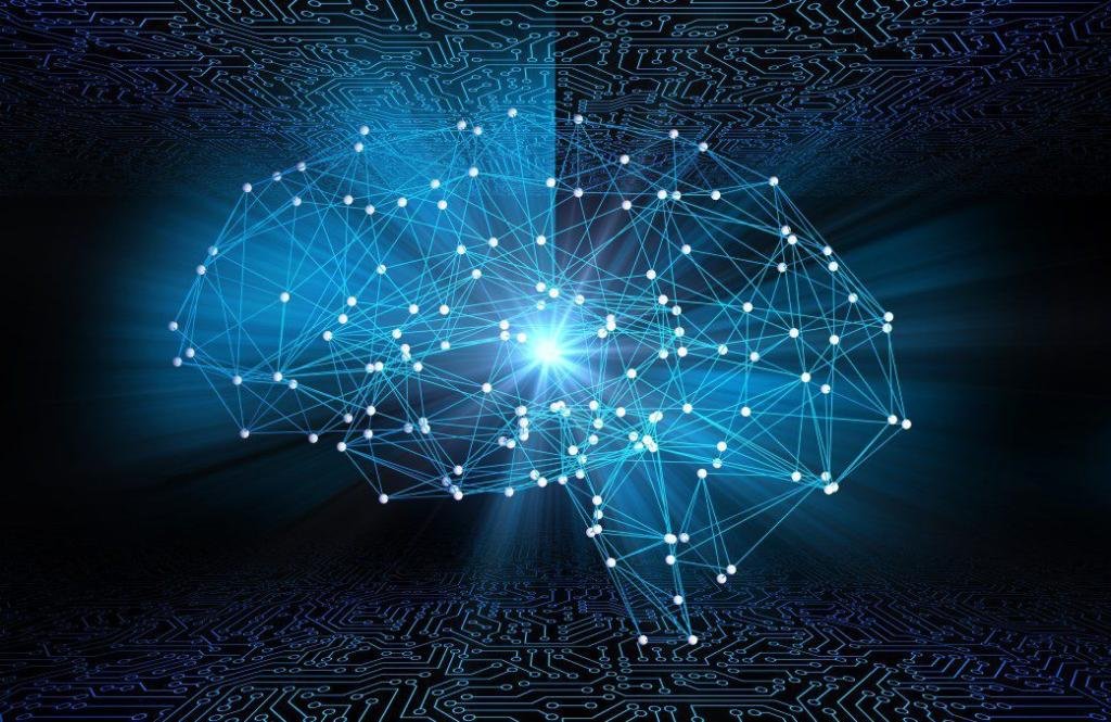 digital data and network connection of human brain with flare light on black background in the form t20 V7dez3