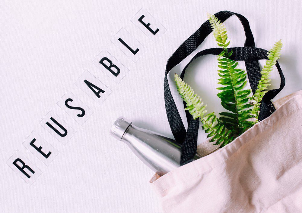 recycle use reusable reusable bottle reusable tote bag reuse save the planet go green ecology earth day