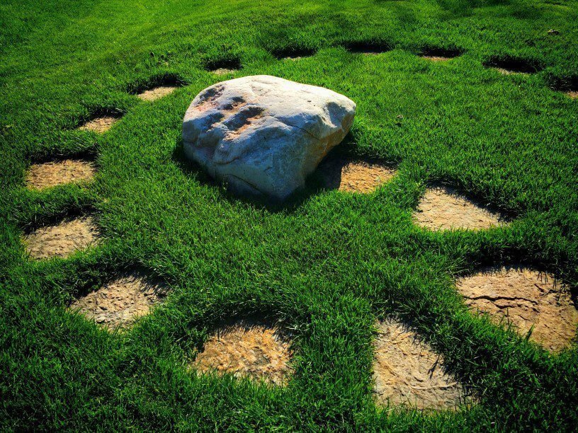 teen project grass park stone circle spiral path design spiritual golden hour shotoniphone t20 3wr4do