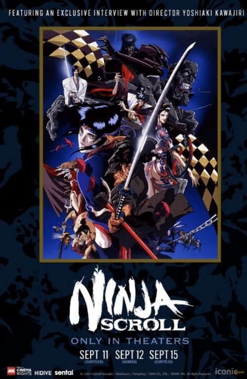 ADVANCE TICKETS ON SALE NOW FOR NINJA SCROLL 30TH ANNIVERSARY THEATRICAL RELEASE